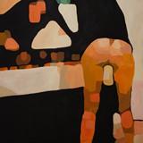 kobieta przed lustrem 2, olej na płótnie 70x100cm, 2014