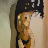 kobieta w sypialni 2 olej na płótnie,  70x100 cm, 2013