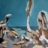 Pelikany, akryl na płótnie, 2012