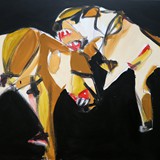 short fight number 6,  acrylic on canvas, 100x80 cm, 2020
