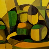 martwa natura kubistyczna 1, olej na płótnie, 2012