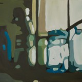 martwa natura w oknie, akryl na płótnie 80x50cm, 2012