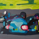 sidecar racing, akryl na płótnie, 2017