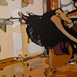 tancerka, olej na płótnie 80x80cm, 2012