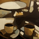 kawiarnia, olej na płótnie, 2012