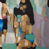 Z drodze na plażę, akryl na płótnie 70x80cm, 2017