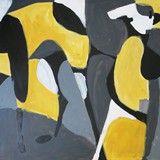 Dogs3, akryl na płótnie, 90x70cm, 2018