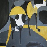 Dogs4, akryl na płótnie, 70x90cm, 2018