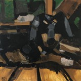 Mucha, akryl na płótnie, 60x60cm, 2023