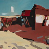 Czerwony młyn, akryl na plótnie, 90x60cm, 2012