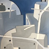 Impresje greckie, olej na płótnie, 90x90cm, 2022