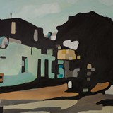 Postój w Szydłowie 2, olej na płótnie, 120x80cm, 2012