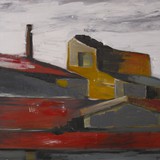 Stara fabryka 2, akryl na płótnie, 75x50cm, 2012