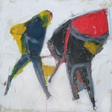 Corrida _10, akryl na płótnie, 80x80cm, 2021