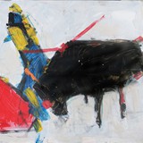 Corrida _4, akryl na płótnie, 100x70cm, 2021