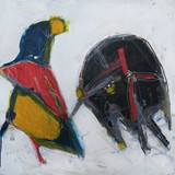 Corrida _8, akryl na płótnie, 80x80cm, 2021