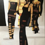 Fashion 17, olej na płótnie, 70x100cm, 2022