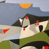 Krajobraz nr 13, akryl na płótnie, 60x60cm, 2023