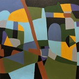 Krajobraz nr 14, akryl na płótnie, 60x60cm, 2023