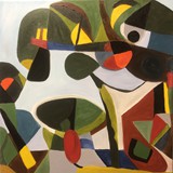 Krajobraz nr 2,akryl na płótnie, 60x60cm, 2023