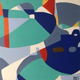 Krajobraz nr 30_1, akryl na płótnie, 60x60cm, 2023