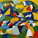 Krajobraz nr 39, akryl na płótnie, 60x60cm, 2025