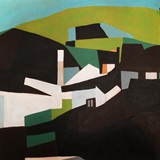 Krajobraz nr 5, akryl na płótnie, 60x60cm, 2023