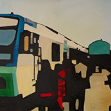 Pożegnanie, olej na płótnie, 80x80cm, 2013