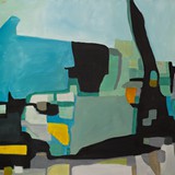 Martwa natura z czajniczkiem i cukierniczką 3, olej na płótnie, 120x60cm, 2016