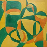 Martwa natura z pomarańczem 70x70cm, olej na płótnie, 2021