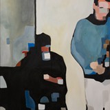 Dwójka z trio 1, olej na płótnie, 70x100cm, 2012