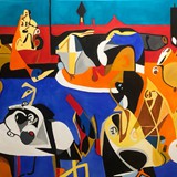 Maroko, olej na płótnie, 130x100cm, 2024