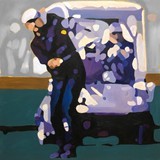 Golf, akryl na płótnie, 80x80cm, 2024 (kolekcja prywatna)