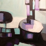 Fragment wnętrza, akryl na płótnie, 80x100cm, 2019