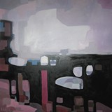 Wnętrze fioletowe, olej na płótnie, 90x90cm, 2014