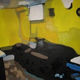 Wnętrze żółte, olej na płótnie, 80x70cm, 2014