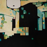 Wnętrze z kominkiem, olej na płótnie, 120x80cm, 2013